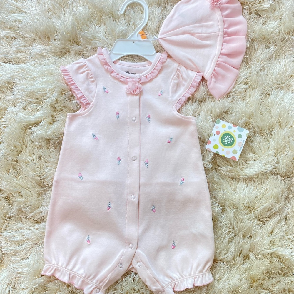 NWT Little Me Blossom Romper